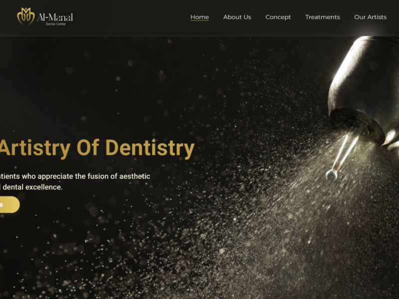 almanal dental center website portolio made by future vision for computer system and network